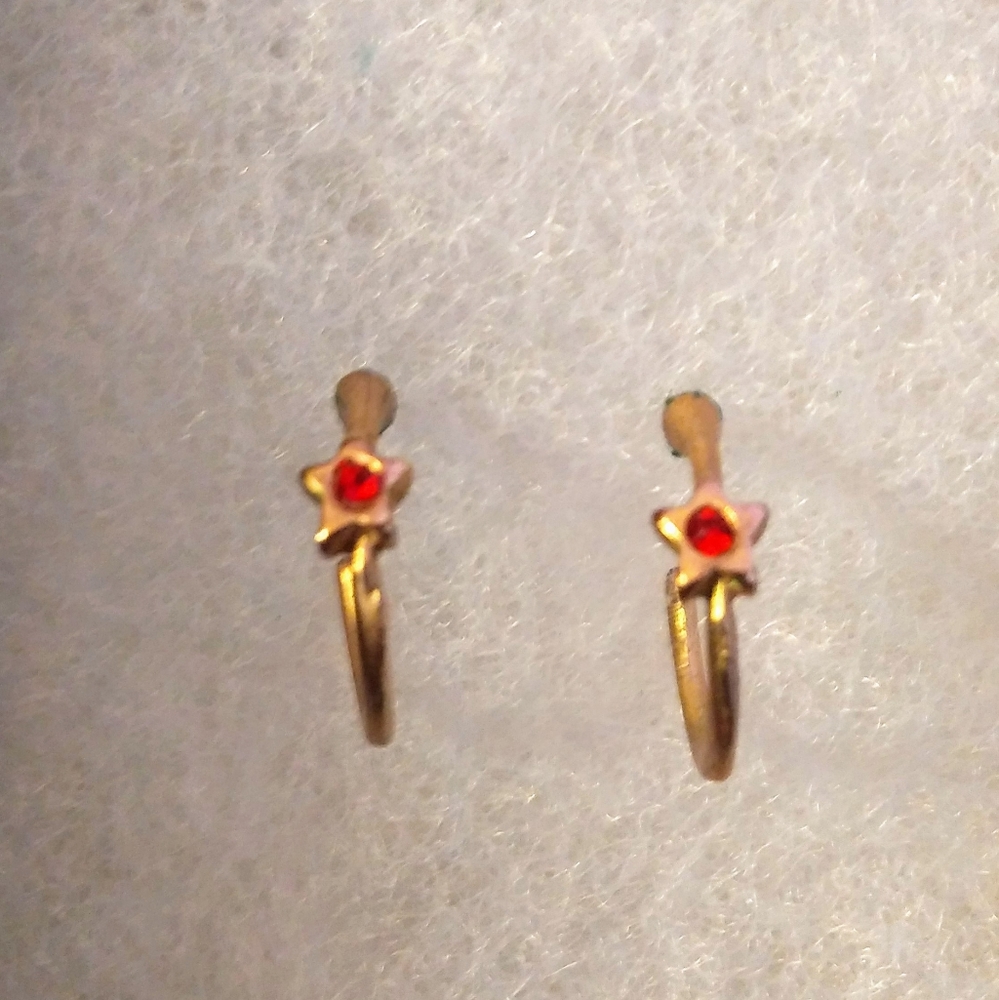 a new day Red Star Gold Wrap Around Earring